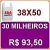SACOLA 38X50 BRANCA 2.5 30 MILHEIROS