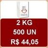 2 KG SACO DE PAPEL BRANCO IMPRESSO