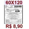 ETIQUETA P/BALANÇA 60X120 25 MTS 150 ROLOS IMPRESSA