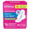 ABSORVENTE INTIMUS GEL SECA COM ABAS 16 UNIDADES