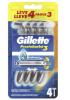 APARELHO GILLETTE PRESTOBARBA 3 COM 4 UNIDADES