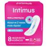 ABSORVENTE INTIMU TRIPLA PROTEÇÃO EXTRA SUAVE 8 UNIDADES