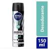 DESODORANTE AEROSOL  NIVEA BLACK WHITE INVISIBLE  150ML