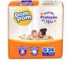 FRALDA POM POM DERMA PROTEK JUMBO TAMANHO G C/24