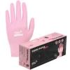 LUVA NITRILICA DESCARTÁVEL SENSI ROSA TAMANHO M COM 100UNIDADE 