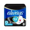 ABSORVENTE ALWAYS NOITE G SECA COM ABAS 8 UNIDADES