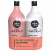 KIT SHAMPOO E CONDICIONADOR SALON LINE SOS OLEO RICINO 1LT
