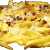 FRITAS COM QUEIJO E BACON
