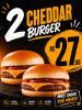 2 cheddar burg