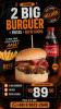 COMBO 2 BIG BURGUER+FRITAS+REFRI 600ML