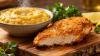 FILÉ DE FRANGO À MILANESA C/ CREME DE MILHO