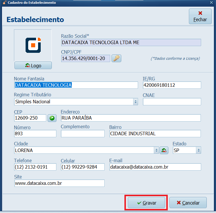 estabelecimento-cadastro | Datacaixa