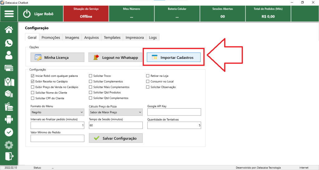 importar-cadastros-chatbot | Datacaixa