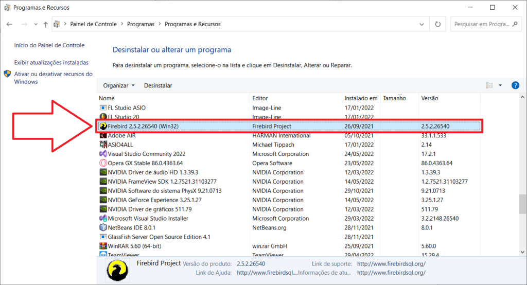 localizar-programa-firebird | Datacaixa