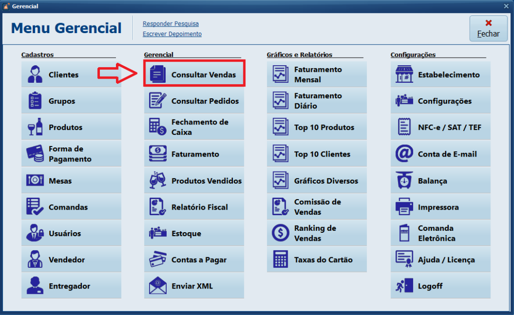 CONSULTAR VENDAS