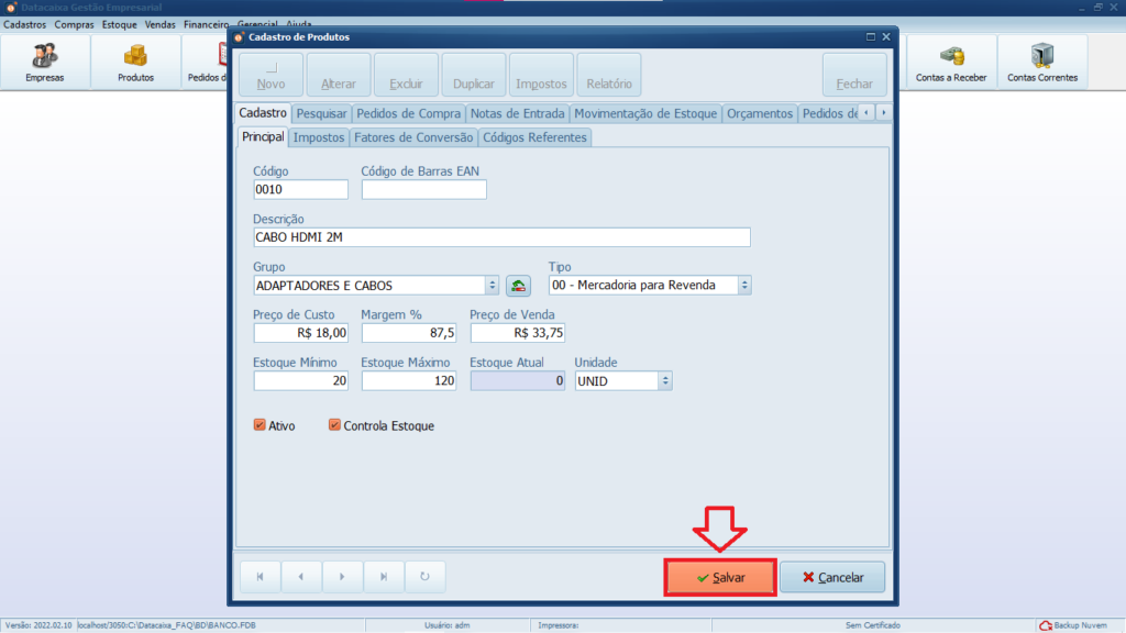 GRAVANDO-ALTERACAO | Datacaixa