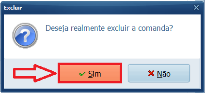 SIM EXCLUIR A COMANDA | Datacaixa SIM EXCLUIR A COMANDA