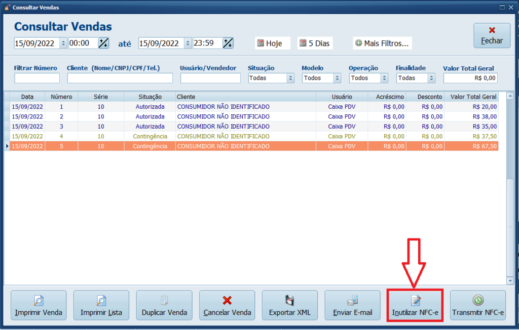 inutilizar nfce | Datacaixa inutilizar nfce