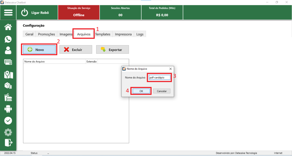 PDF Cardápio | Datacaixa PDF Cardápio