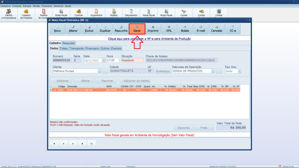 Gerar-228 | Datacaixa Gerar-228