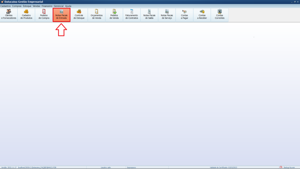 Notas-Fiscais-de-Entrada | Datacaixa