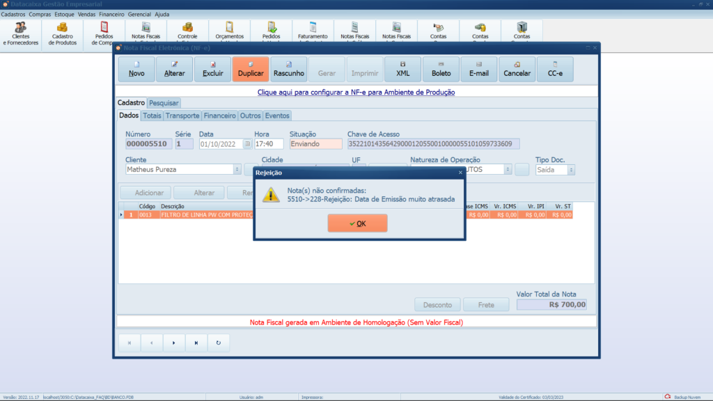 Rejeicao-228 | Datacaixa