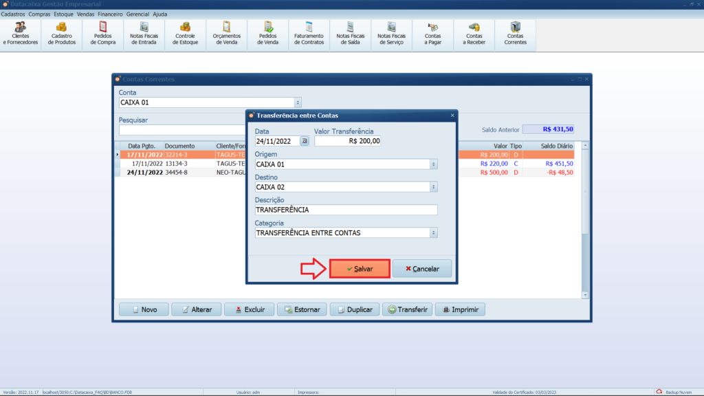 Salvar-transferencia