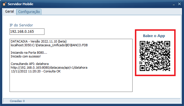 Servidor Mobile - QRCode | Datacaixa Servidor Mobile - QRCode