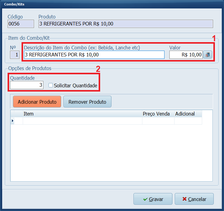 Combo Promocional Descrição Quantidade | Datacaixa Combo Promocional Descrição Quantidade