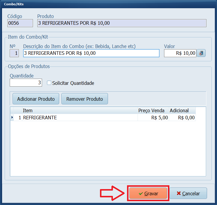 Combo Promocional Gravar Opção | Datacaixa Combo Promocional Gravar Opção