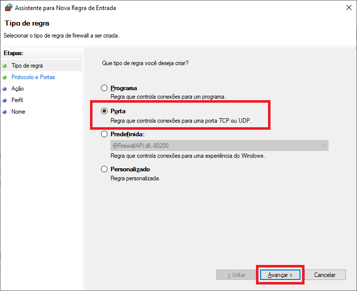 Firewall Nova Regra Porta | Datacaixa Firewall Nova Regra Porta