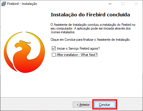Firebird Concluir | Datacaixa Firebird Concluir