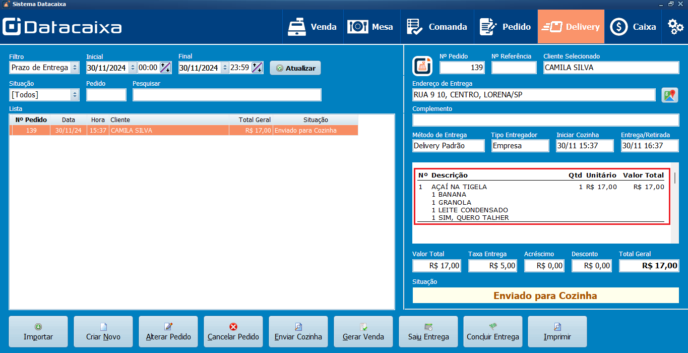 Delivery_Açaí_Complementos | Datacaixa