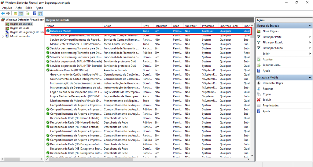 06-Porta-8282-Firewall-Criada | Datacaixa