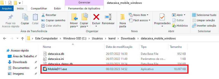 Executar-datacaixa-mobile-windows | Datacaixa