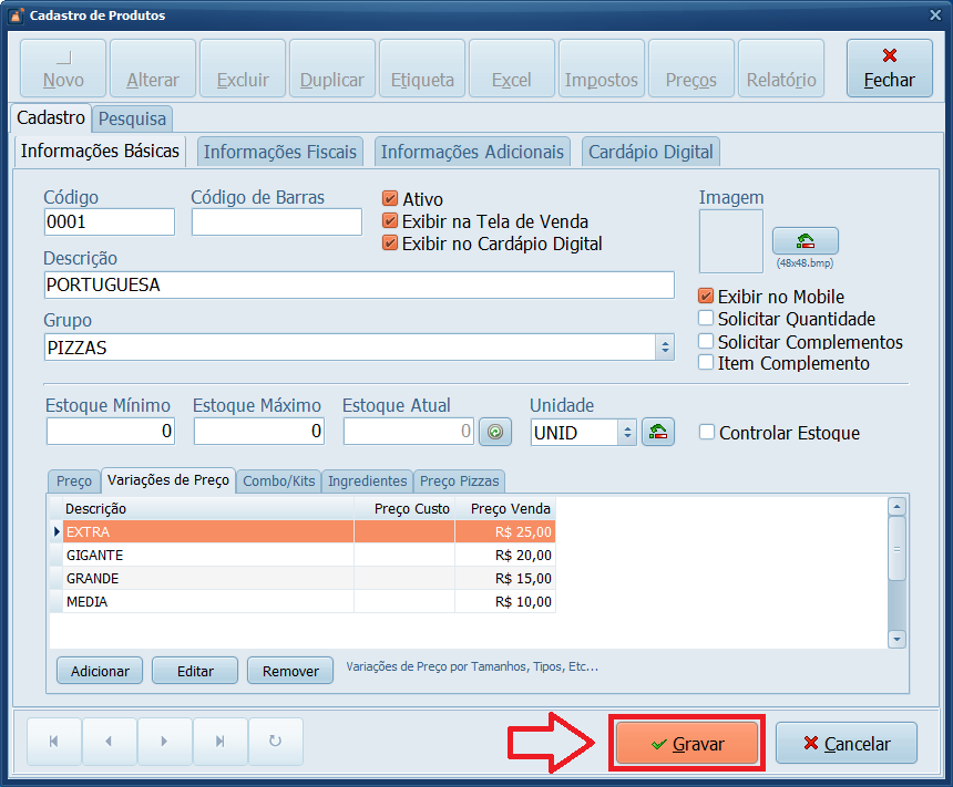 08-Novo-Produto-Gravar | Datacaixa