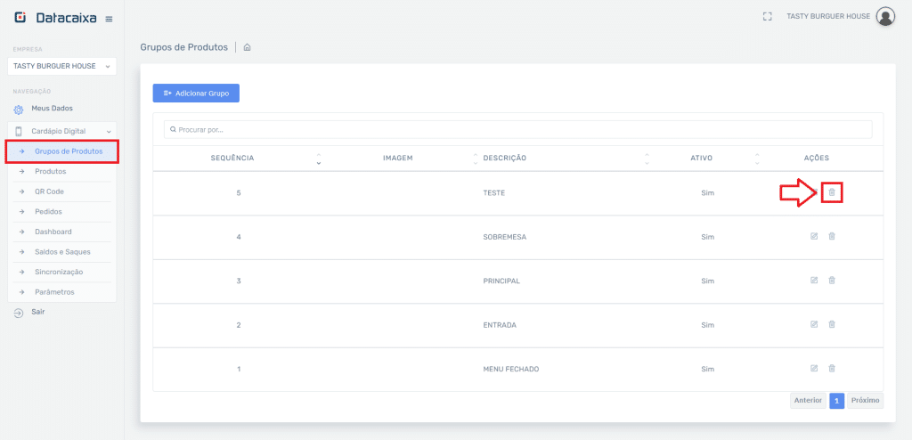 Grupos Lixeira Cardápio | Datacaixa Grupos Lixeira Cardápio
