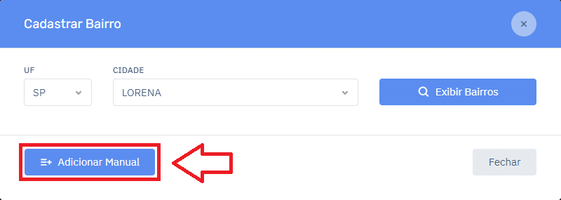 Taxa de Entrega Bairro Manual no Cardápio