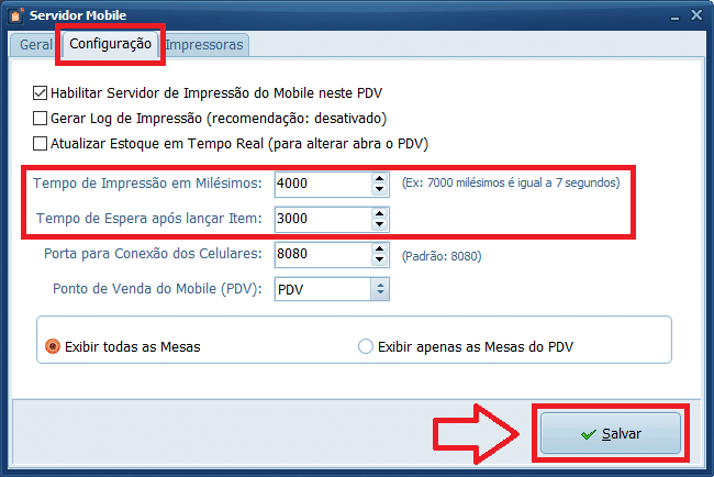 Servidor Mobile Configuração | Datacaixa Servidor Mobile Configuração