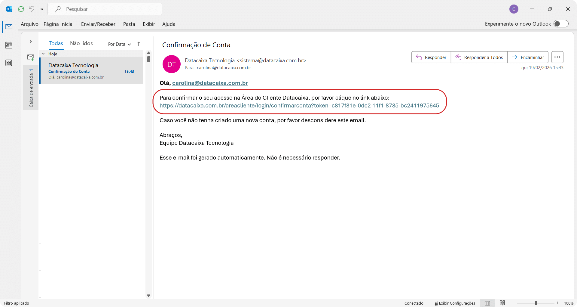 link-confirmação | Datacaixa