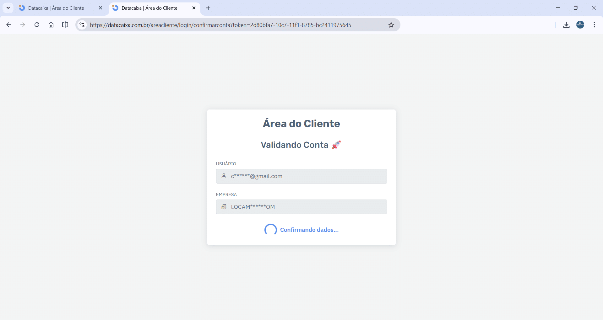 validando-conta | Datacaixa