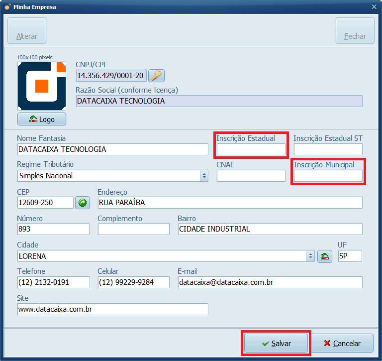 Inscrição Estadual e Municipal Minha Empresa Gestão