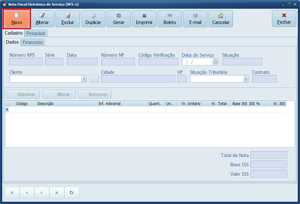 Nova NFSe | Datacaixa Nova NFSe