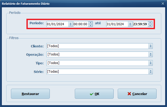 Período do Faturamento