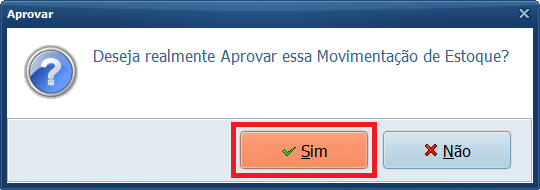 Aprovar Movimentação de Estoque