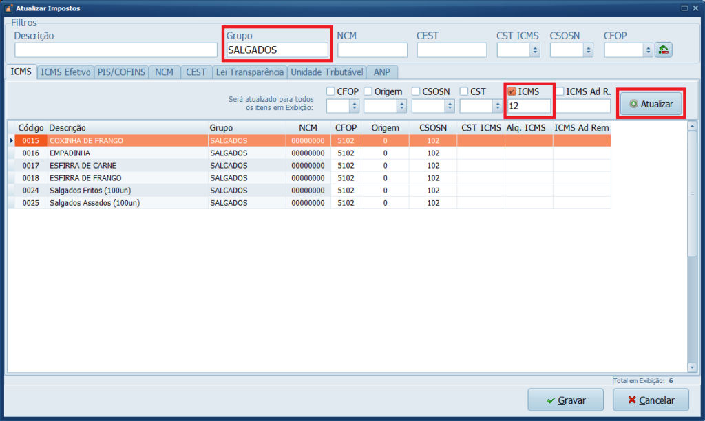 Impostos - Atualizando o ICMS