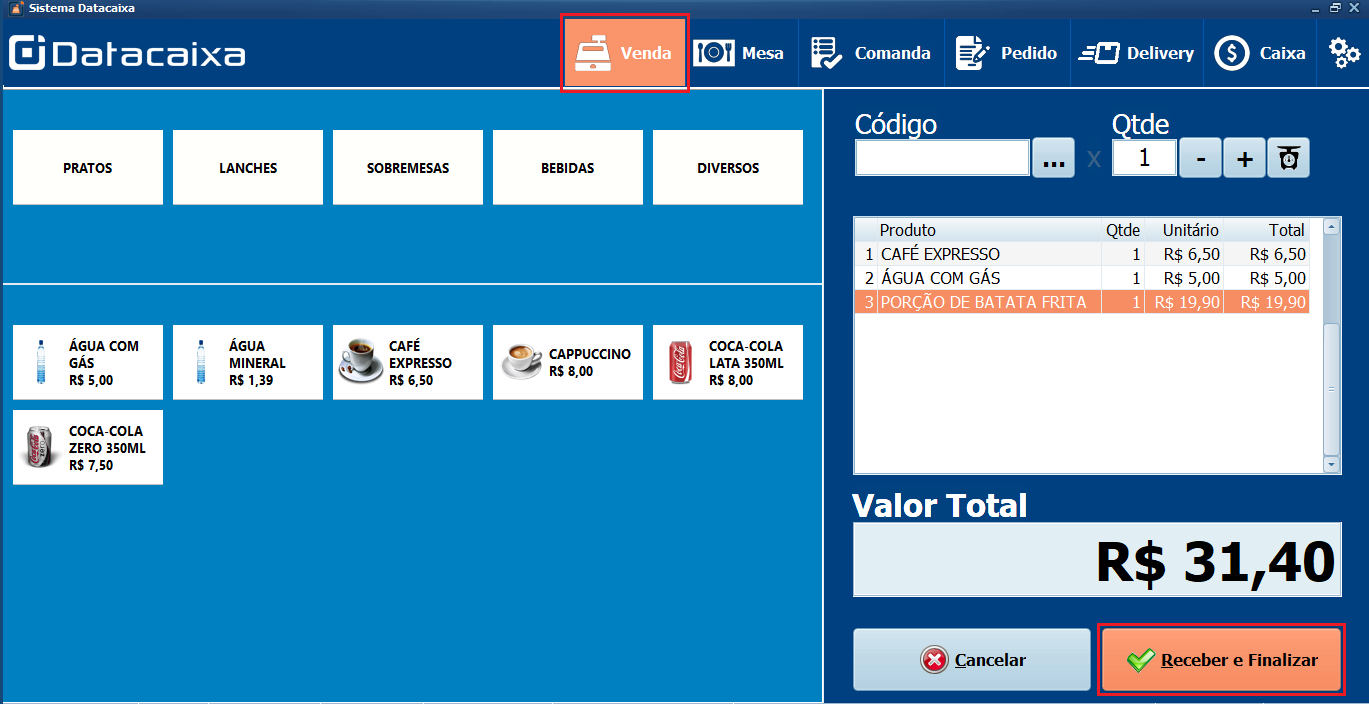 Receber e Finalizar Venda_PDV_Mercado Pago | Datacaixa