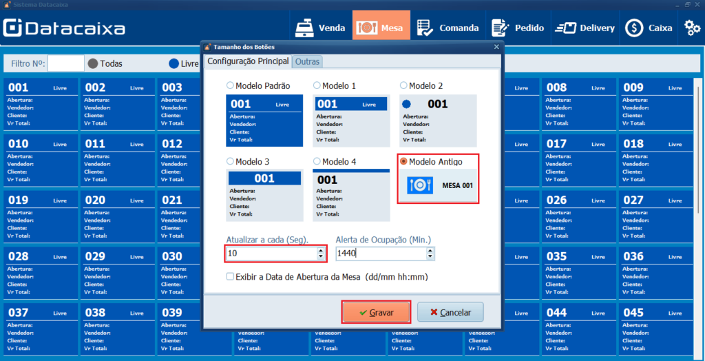 Atualizar a cada 10 segundos_Modelo Antigo_Gravar | Datacaixa