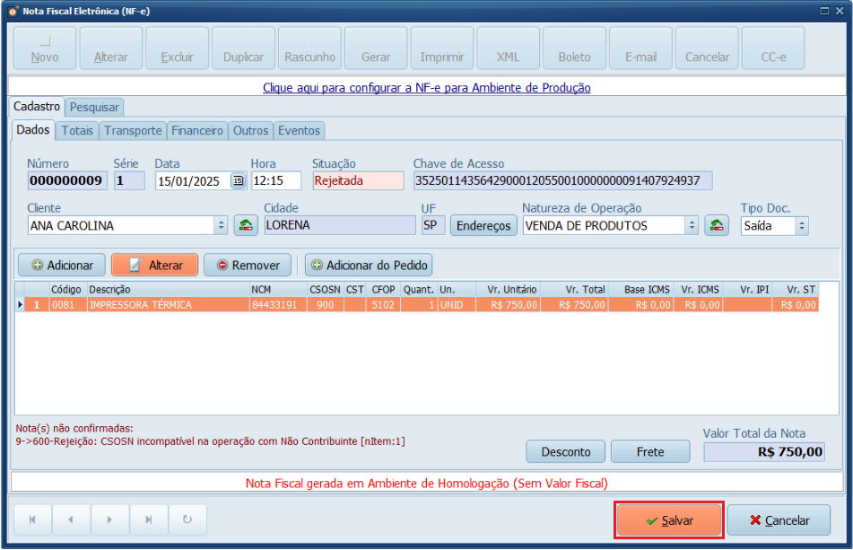 Rejeição_417_Salvar | Datacaixa