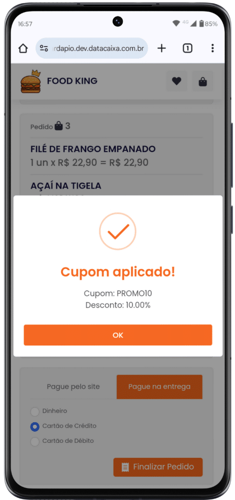 Cupom de Desconto_Cardápio Digital_Datacaixa | Datacaixa